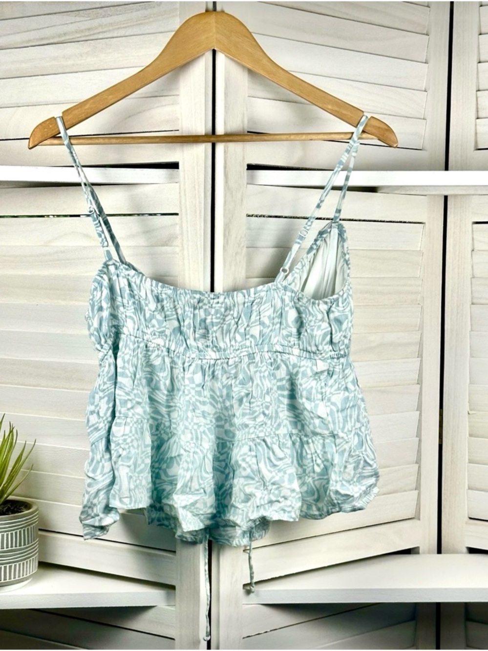 American Eagle Women Blue Baby Top Size Medium